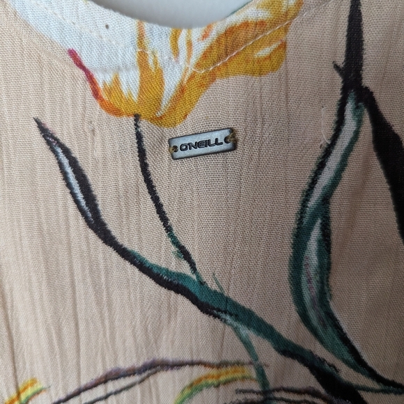 O'Neill baby doll camisole button down multicolor floral boho hippie women XS - Picture 7 of 10